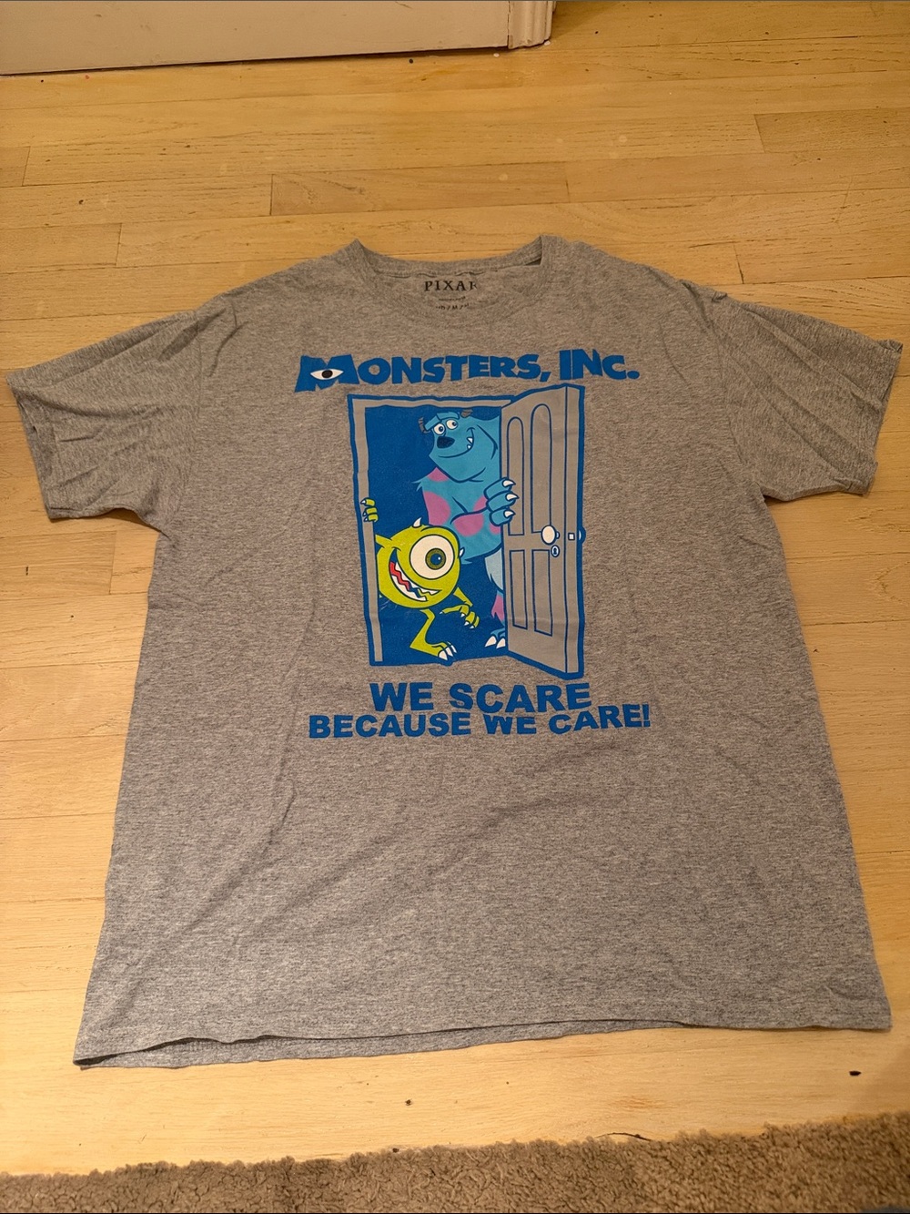 Pixar Monsters, Inc. Grey Short-Sleeve Graphic Tee